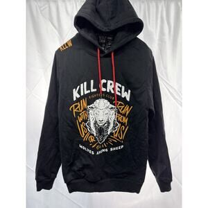Kill Crew Hoodie Black Graphic Print Men's Size M Streetwear